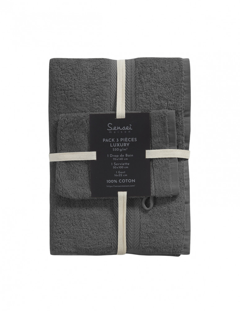 Ensemble de bain 3 pièces (1 drap de...