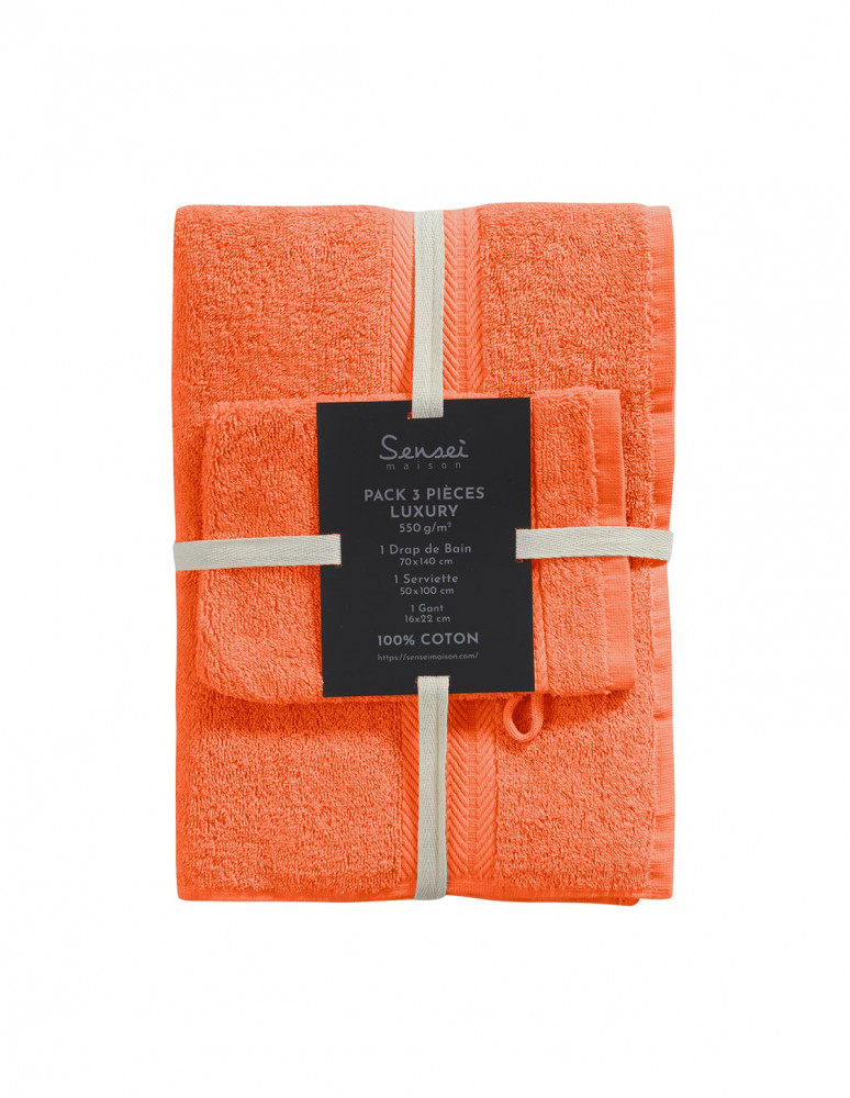 Ensemble de bain 3 pièces (1 drap de...