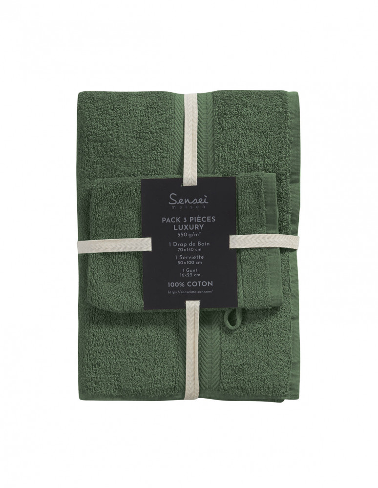 Ensemble de bain 3 pièces (1 drap de...