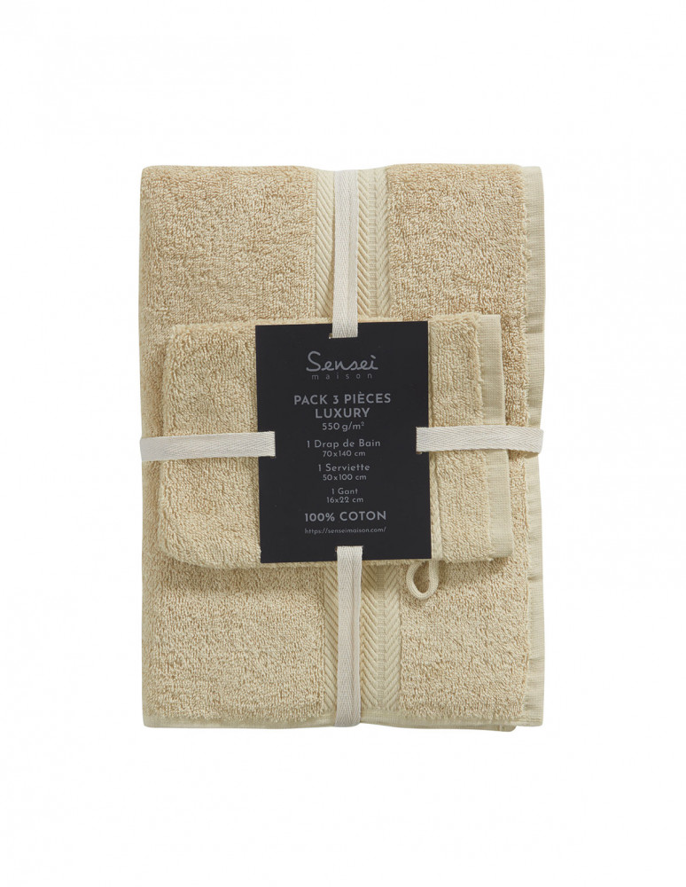 Ensemble de bain 3 pièces (1 drap de...