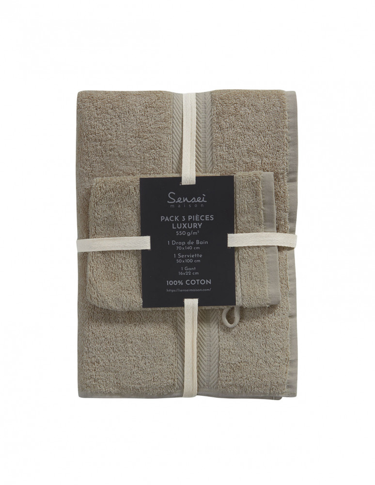 Ensemble de bain 3 pièces (1 drap de...