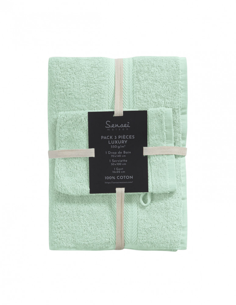 Ensemble de bain 3 pièces (1 drap de...