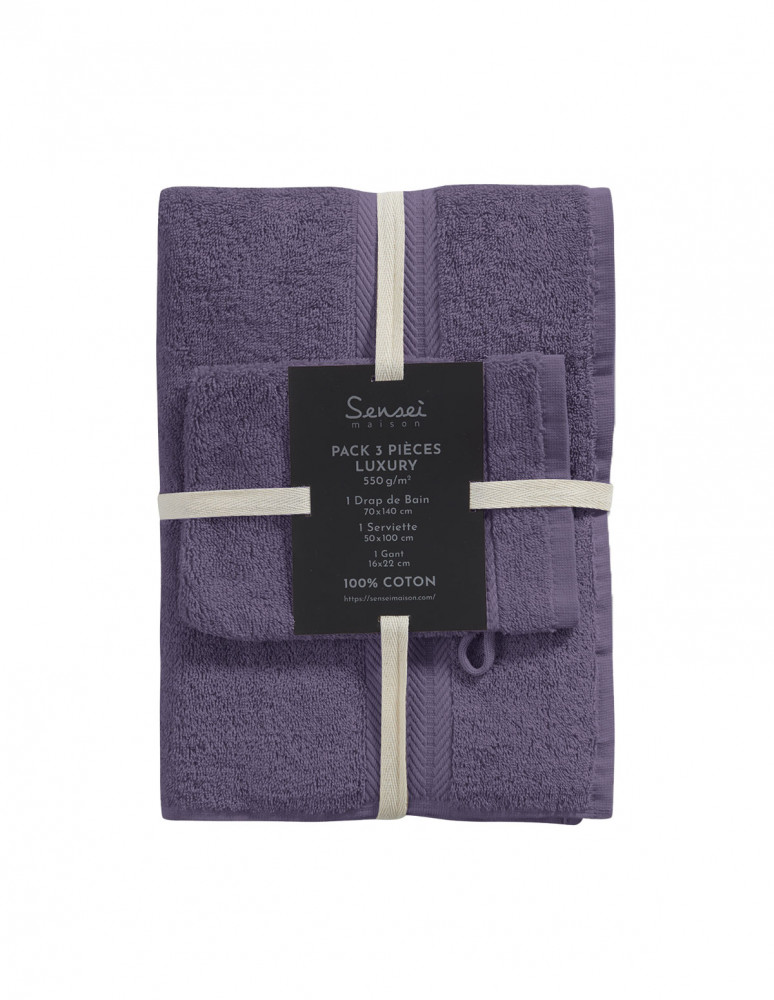 Ensemble de bain 3 pièces (1 drap de...