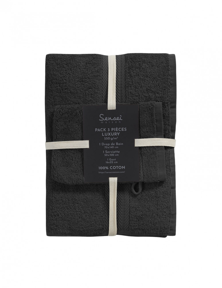 Ensemble de bain 3 pièces (1 drap de...