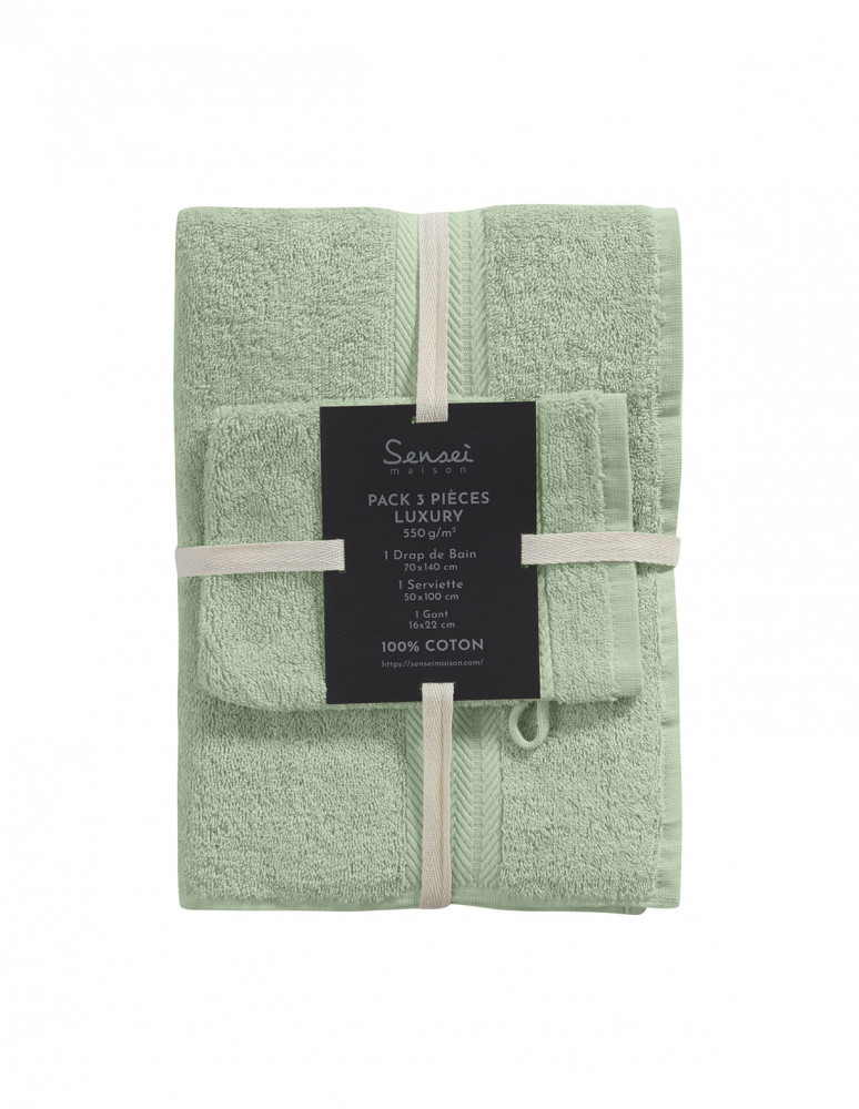 Ensemble de bain 3 pièces (1 drap de...