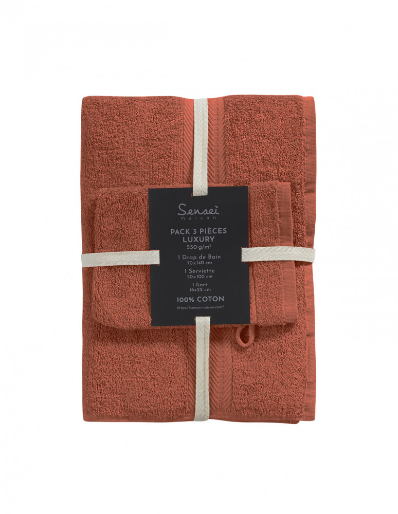 Ensemble de bain 3 pièces (1 drap de...