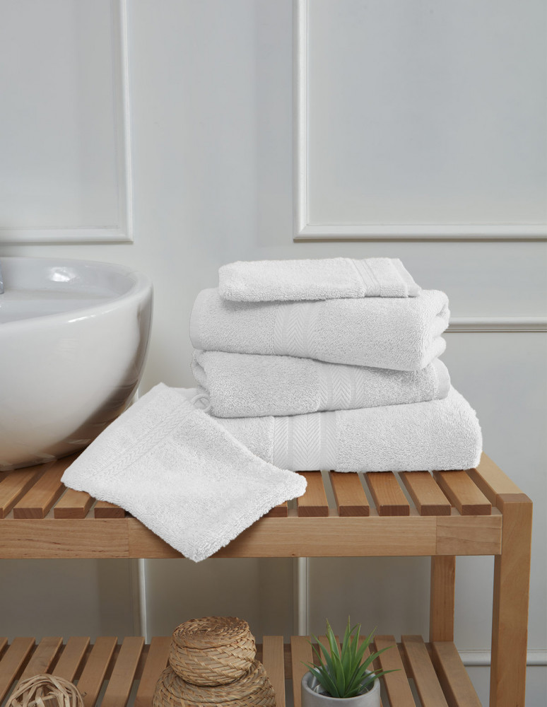 Ensemble de bain 5 pièces (1 drap de...