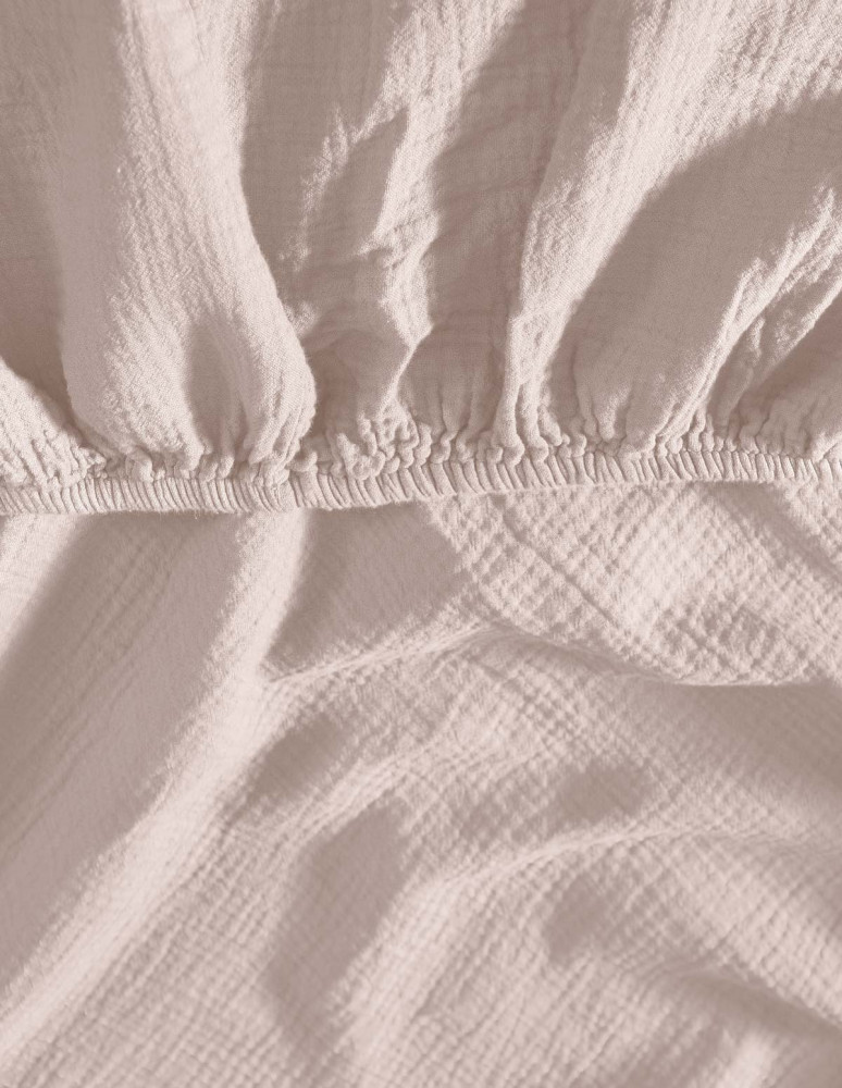 Drap housse en gaze de coton bonnet...