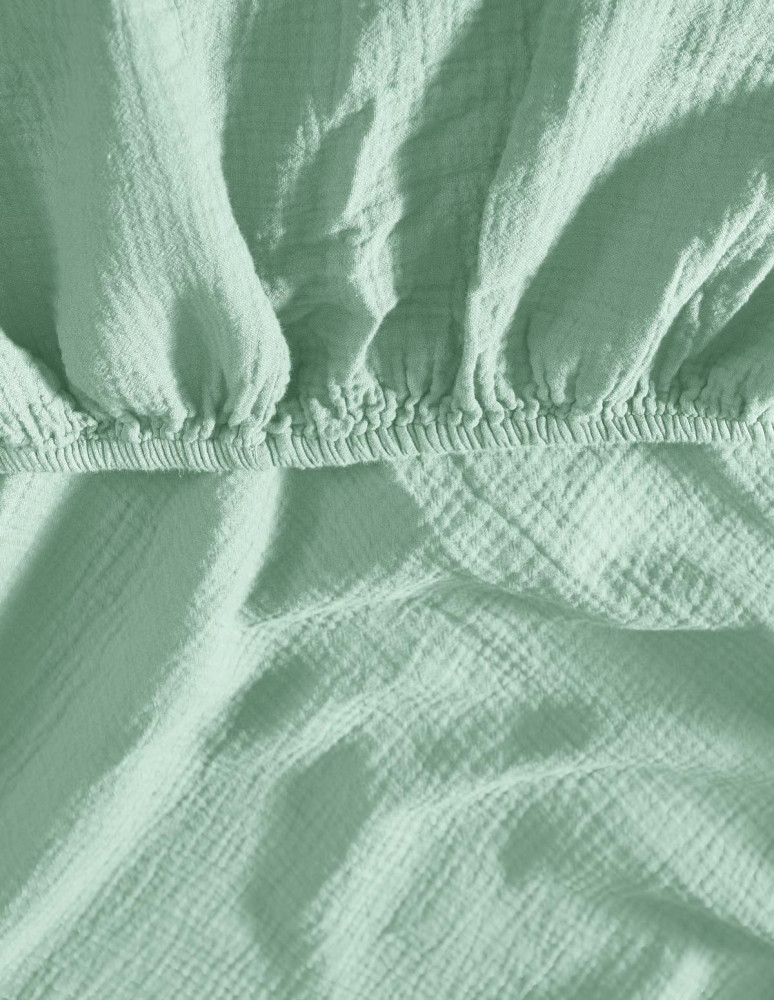 Drap housse en gaze de coton bonnet...
