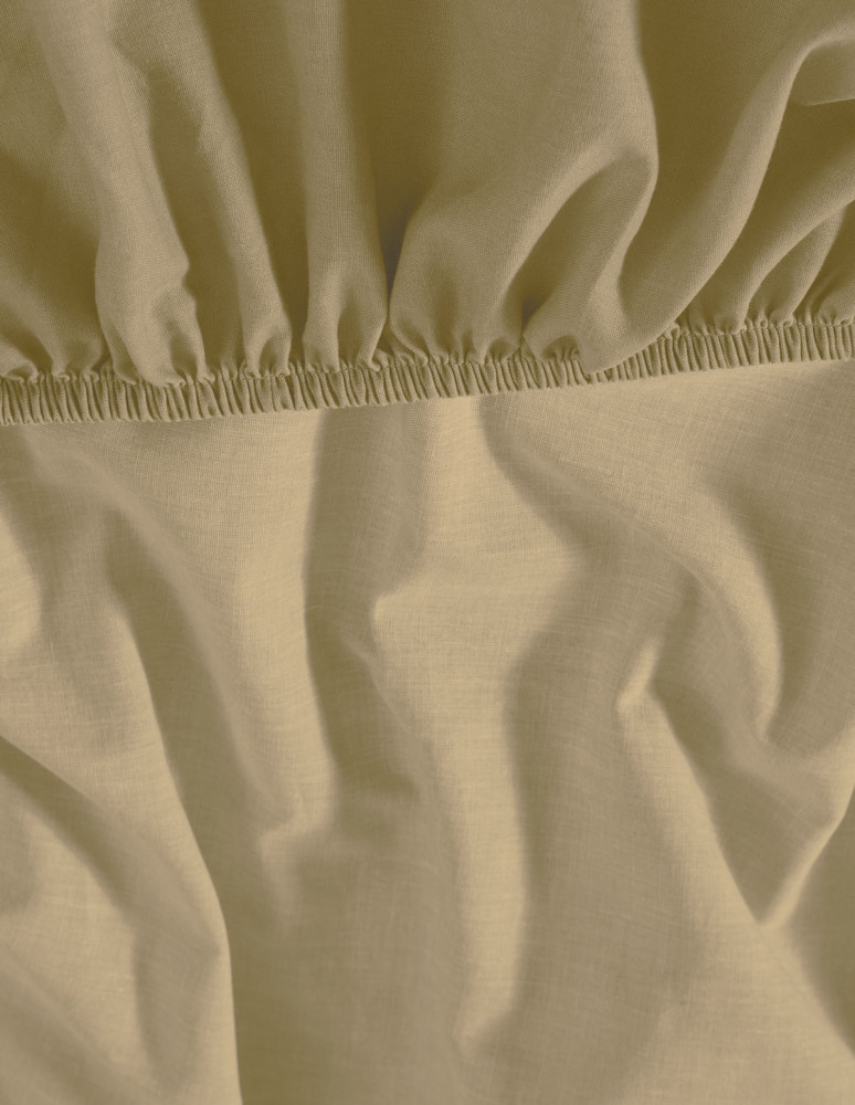 Drap housse en coton lavé biologique...