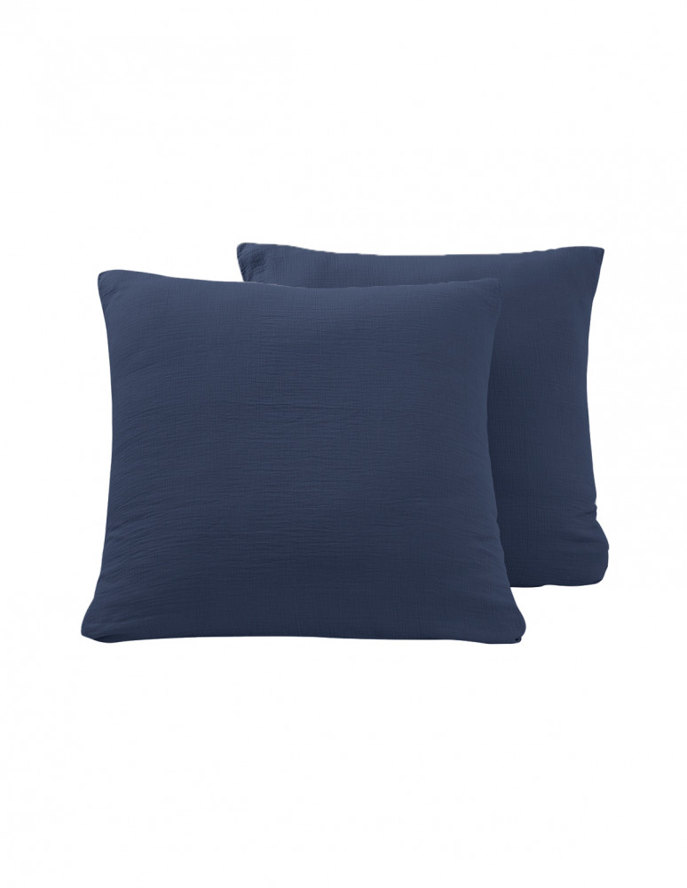 Lot de 2 taies d'oreiller en gaze de...