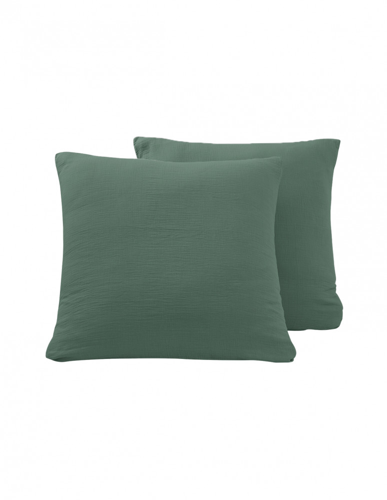 Lot de 2 taies d'oreiller en gaze de...