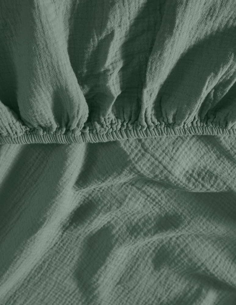 Drap housse en gaze de coton bonnet...