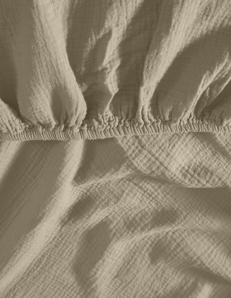 Drap housse en gaze de coton bonnet...