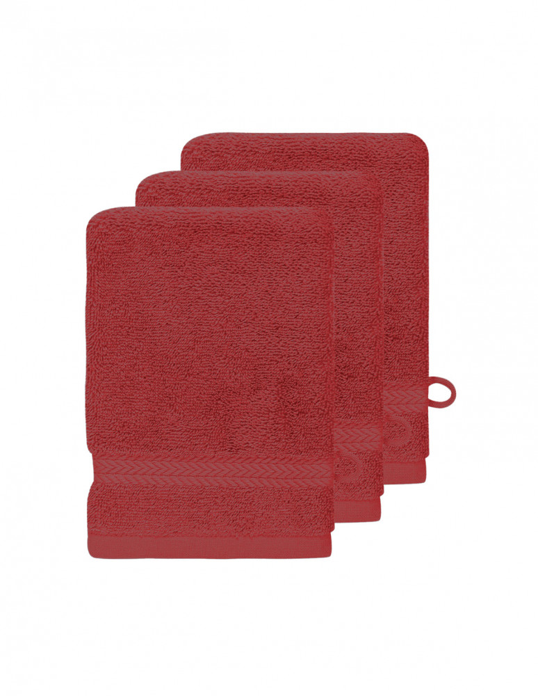 Lot de 3 gants de toilette 550 g/m²...