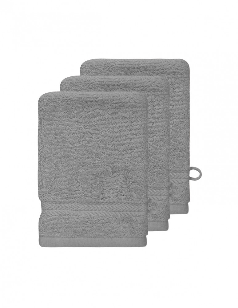 Lot de 3 gants de toilette 550 g/m²...