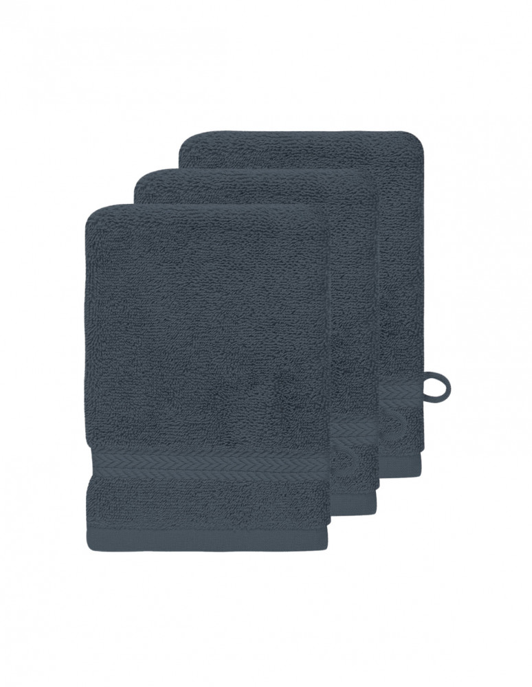 Lot de 3 gants de toilette 550 g/m²...