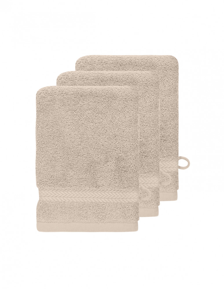 Lot de 3 gants de toilette 550 g/m²...