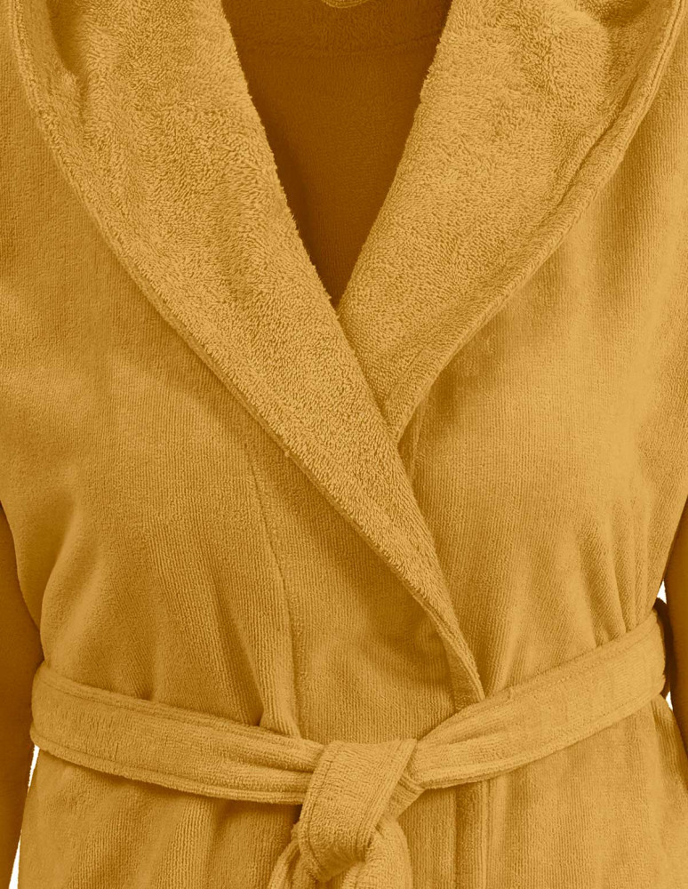 Peignoir court à capuche velours...