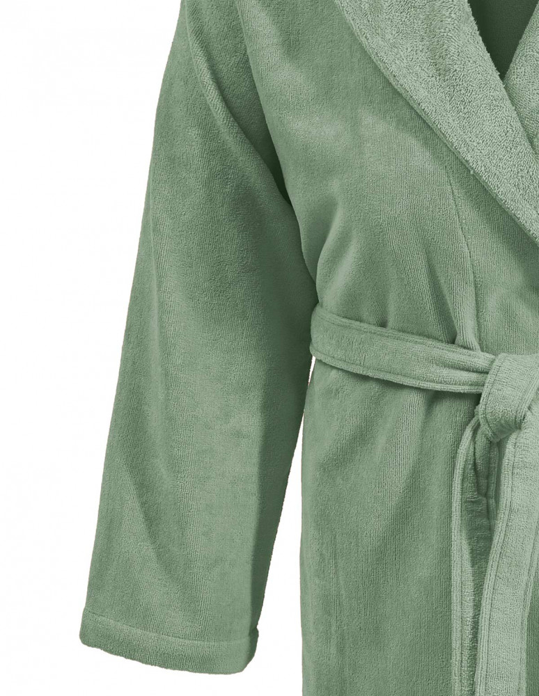 Peignoir court à capuche velours...