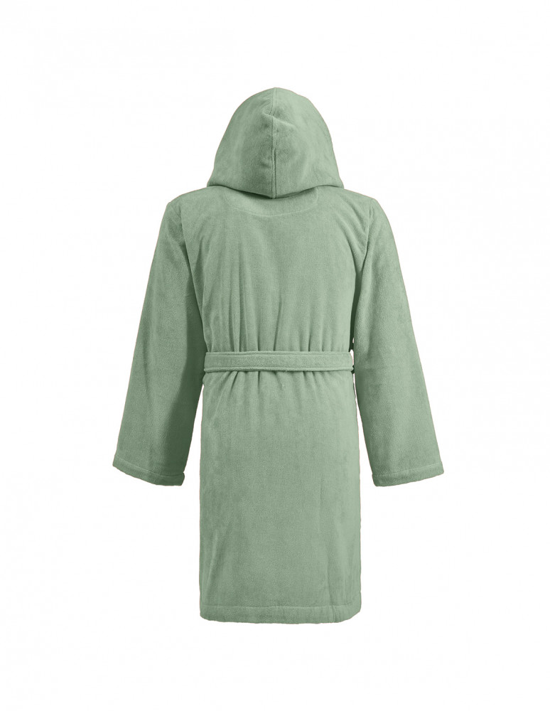 Peignoir court à capuche velours...