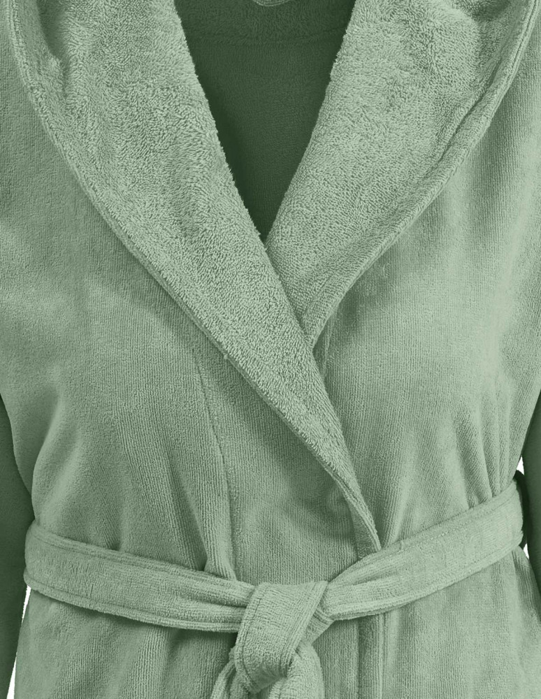 Peignoir court à capuche velours...