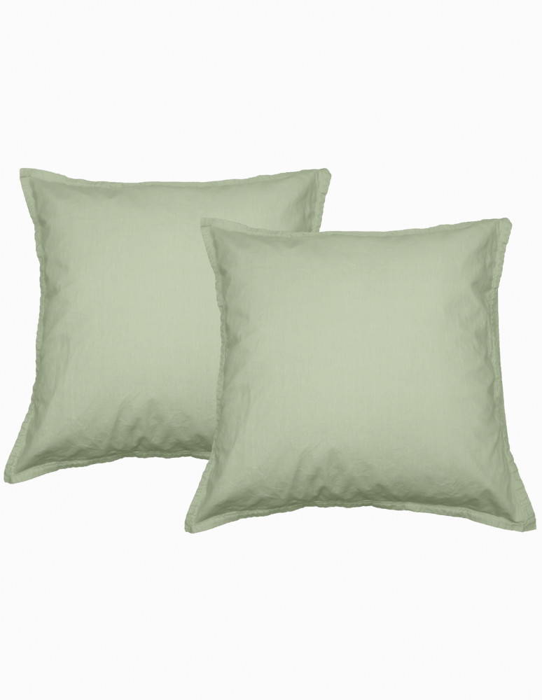 Lot de 2 taies d'oreiller en coton...