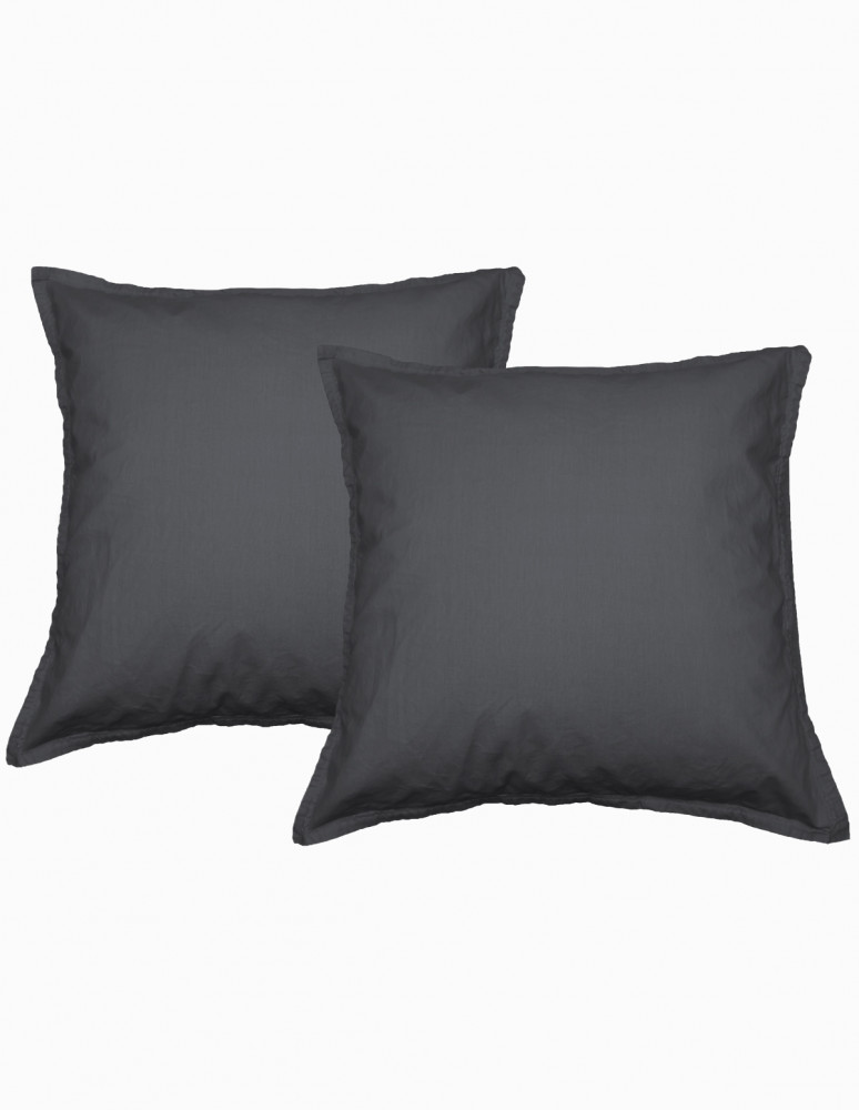 Lot de 2 taies d'oreiller en coton...