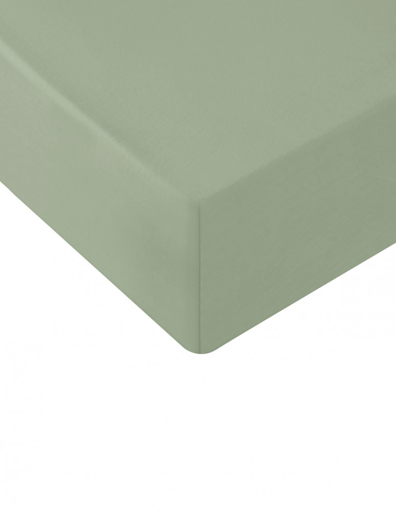 Drap housse en coton lavé biologique...