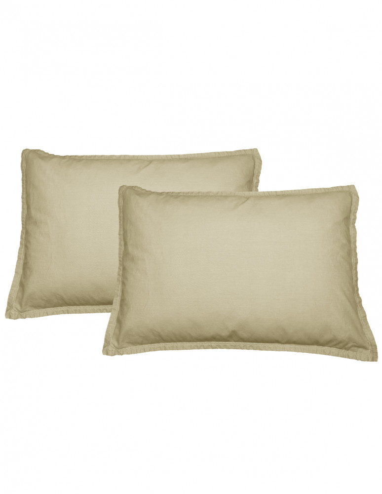 Lot de 2 taies d'oreiller en percale...