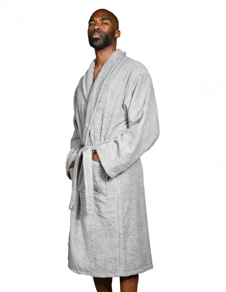 Peignoir éponge homme-femme col châle...