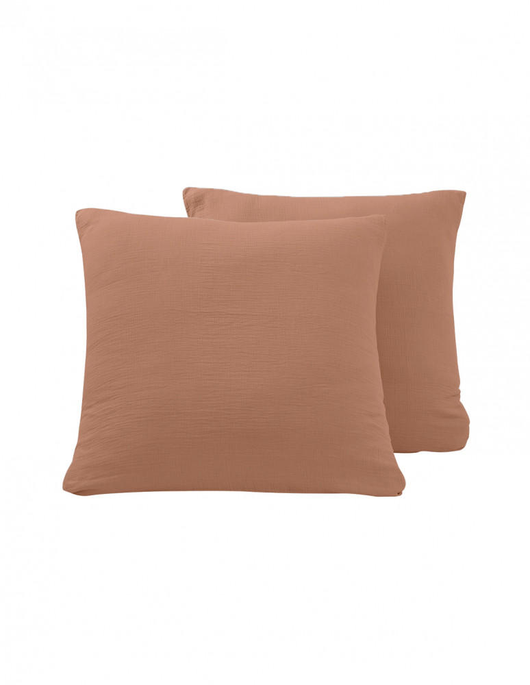 Lot de 2 taies d'oreiller en gaze de...