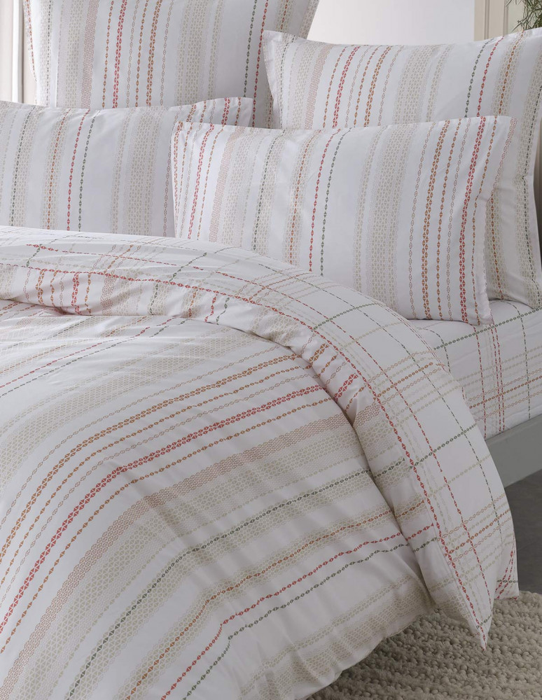 Parure housse de couette percale de...