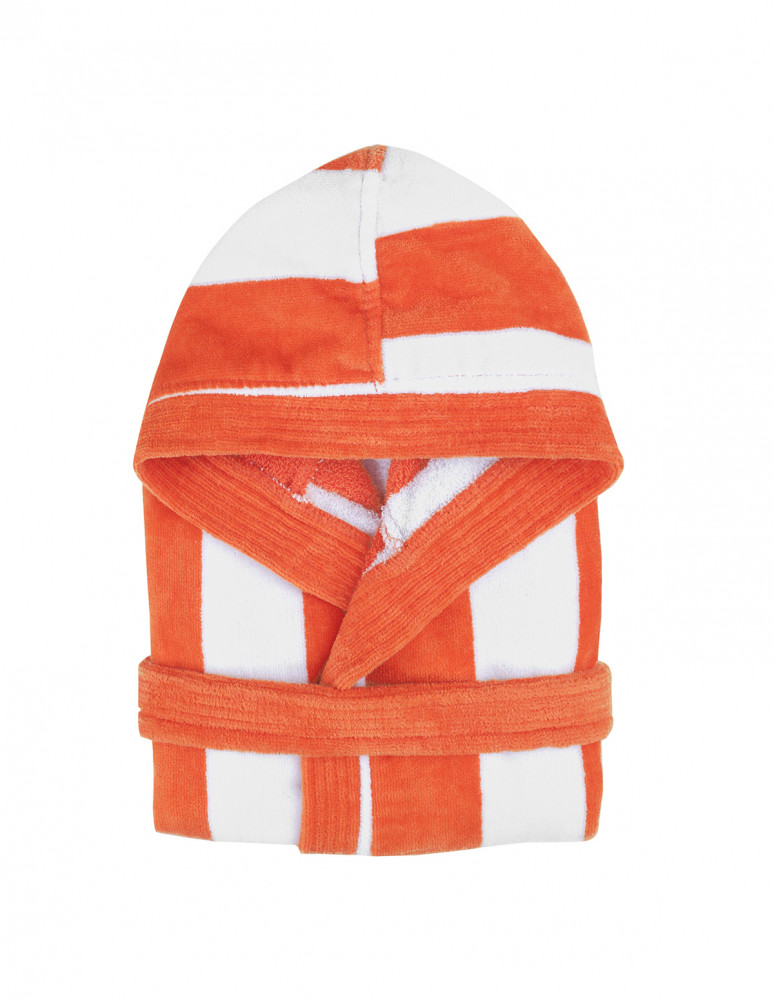 Peignoir enfant à capuche rayé...