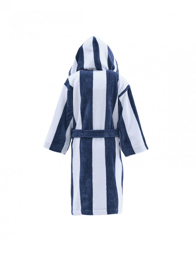 Peignoir enfant à capuche rayé...