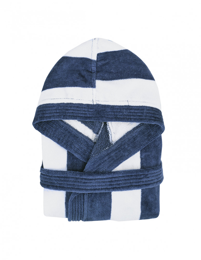 Peignoir enfant à capuche rayé...