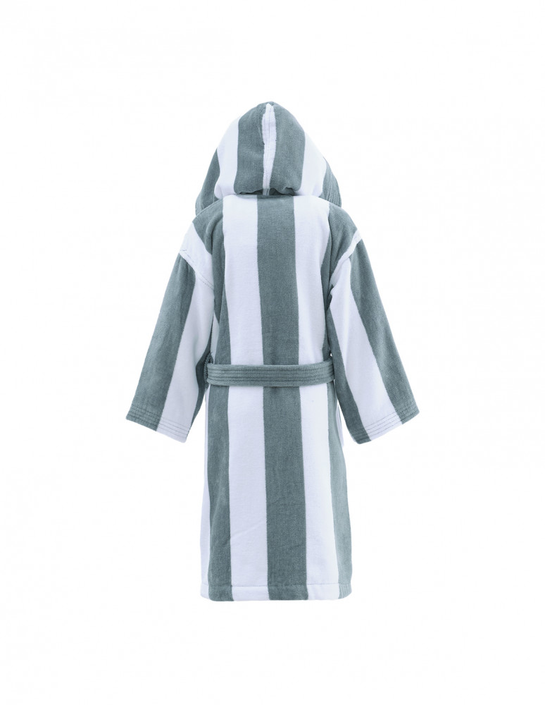 Peignoir enfant à capuche rayé...