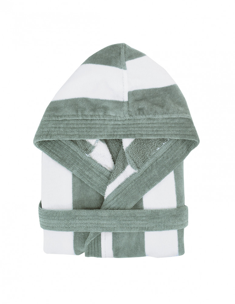 Peignoir enfant à capuche rayé...