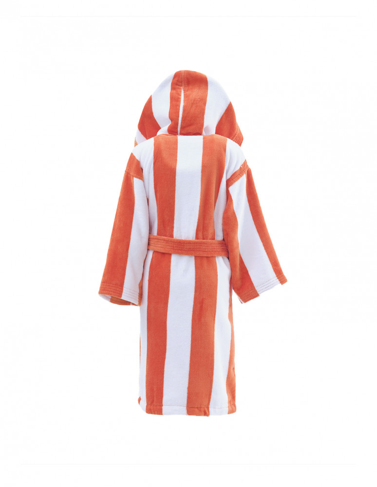 Peignoir enfant à capuche rayé...