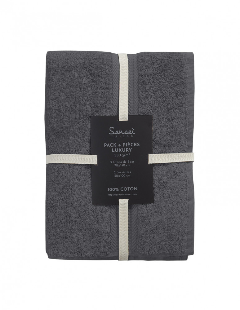 Ensemble de bain avec tapis 5 pièces...