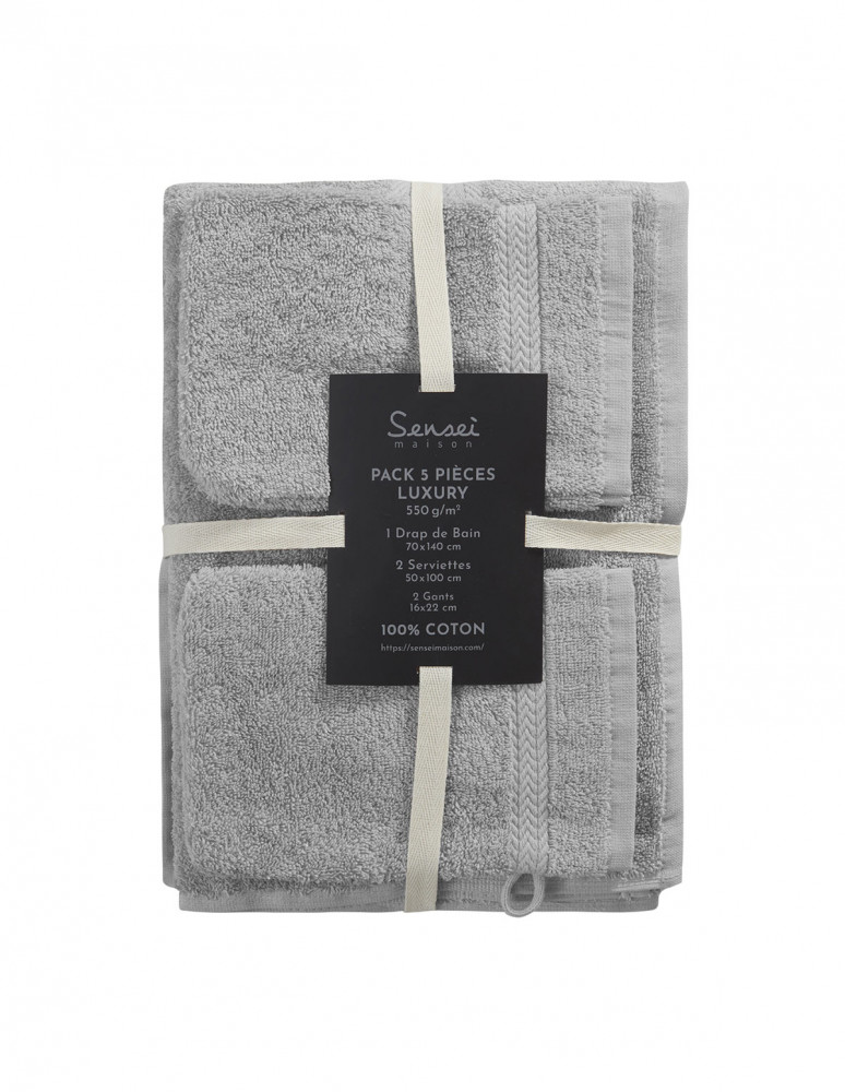 Ensemble de bain avec tapis 5 pièces...