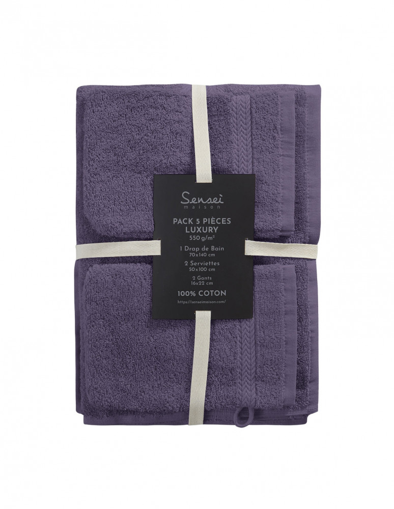 Ensemble de bain avec tapis 5 pièces...