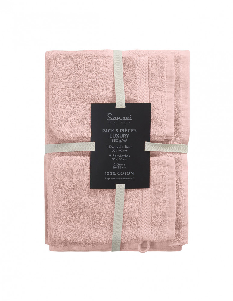 Ensemble de bain avec tapis 5 pièces...