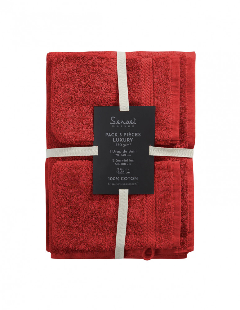 Ensemble de bain avec tapis 5 pièces...