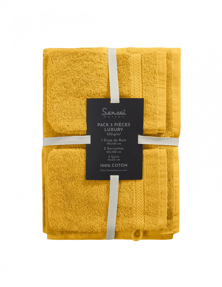 Ensemble de bain avec tapis 5 pièces...