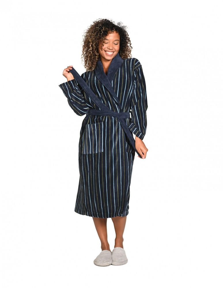 Peignoirs mixte col châle velours 420...