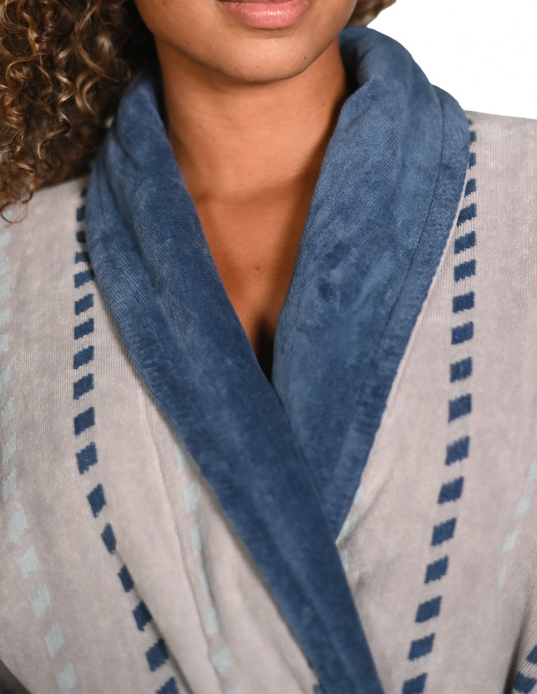 Peignoirs mixte col châle velours 420...