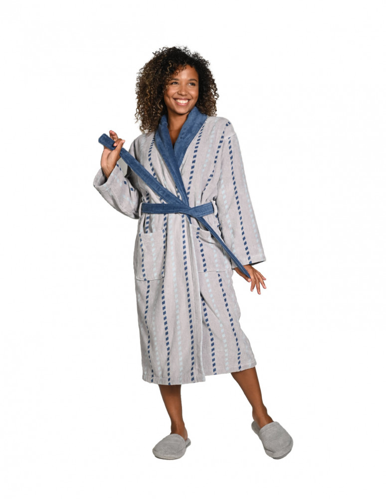 Peignoirs mixte col châle velours 420...