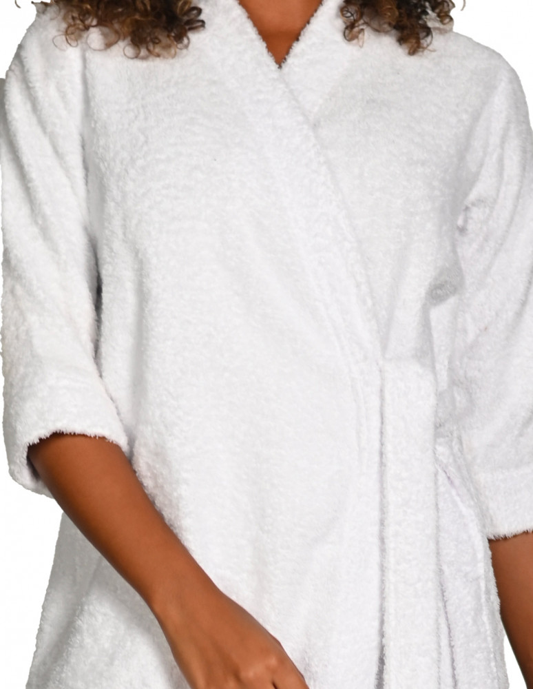 Peignoir léger en coton peigné...