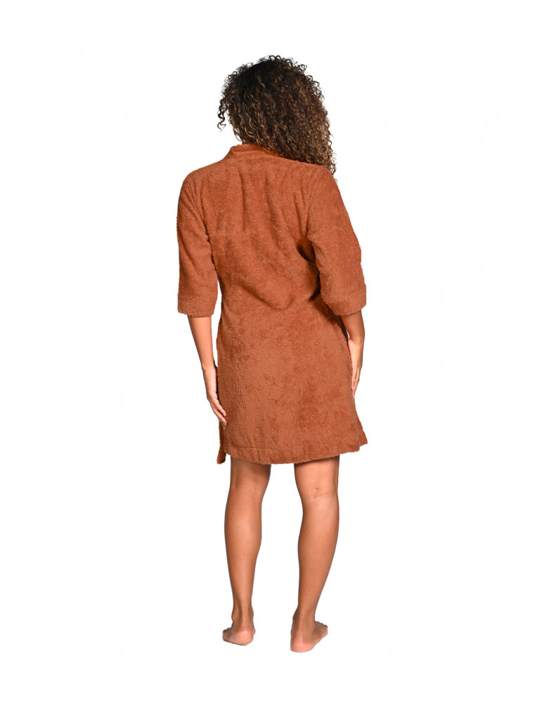 Peignoir léger en coton peigné...